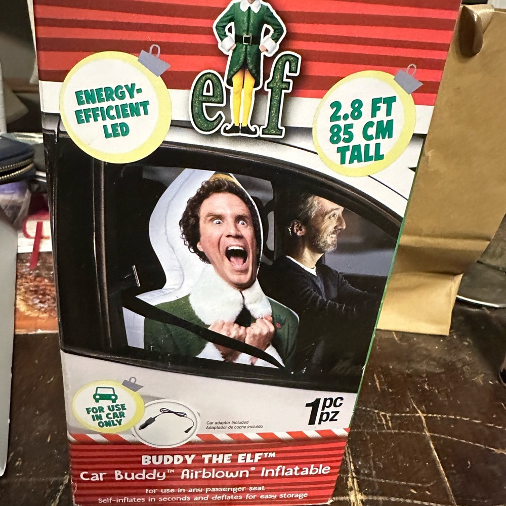 Buddy the Elf Inflatable Car Buddy - Green and White Holiday Decor